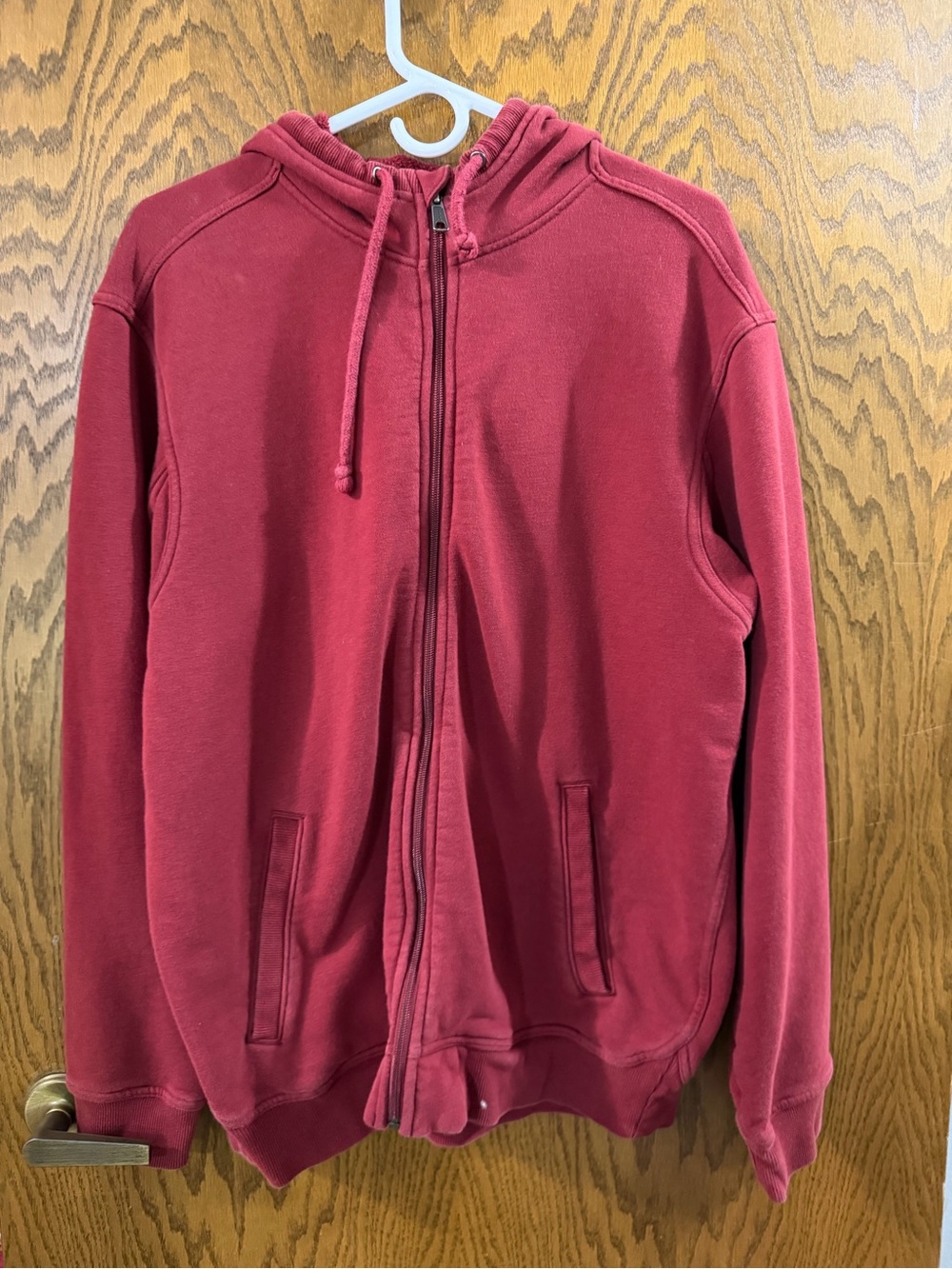 Duluth Trading Co Men's Deep Red Full-Zip Hoodie